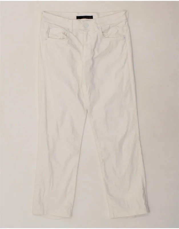 CALVIN KLEIN Womens Regular Fit Slim Jeans W30 L27 White Trendy Wide-Leg High-Waist Denim CALVIN KLEIN Womens Regular Fit Slim Jeans W30 L27 White Trendy Wide-Leg High-Waist Denim