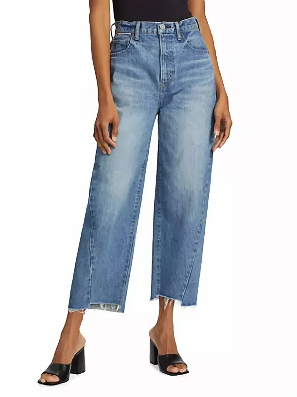 Cloverhill High-Rise Wide-Leg Crop Jeans In Light Blue Fashionable Slim Fit Jeans