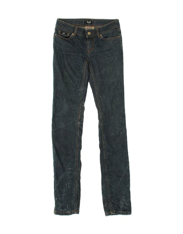 DOLCE & GABBANA Womens Low Waist Skinny Jeans W27 L34 Navy Blue Casual Skinny Fit Jeans DOLCE & GABBANA Womens Low Waist Skinny Jeans W27 L34 Navy Blue Casual Skinny Fit Jeans