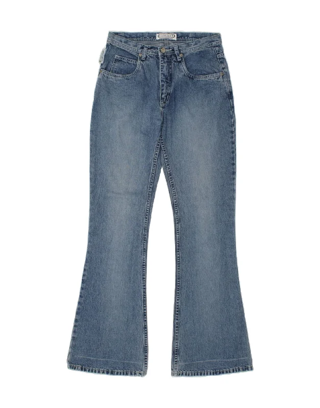 FISHBONE Womens Flared Jeans Medium W28 L32 Blue Cotton Classic Slim Fit Jeans