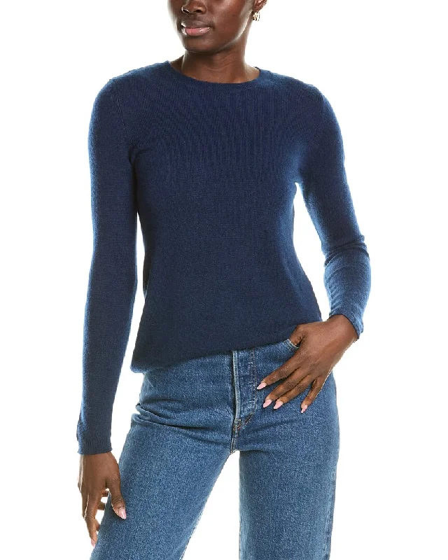 Forte Cashmere Crewneck Cashmere Sweater Knit Fabric Woven Fabric Fleece Fabric