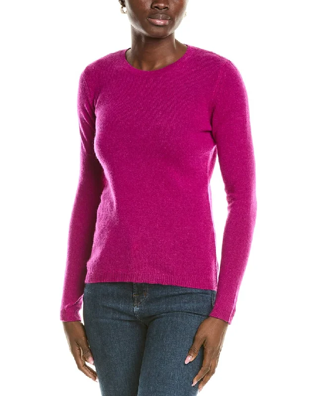 Forte Cashmere Crewneck Cashmere Sweater Mesh Fabric Canvas Fabric Denim Fabric