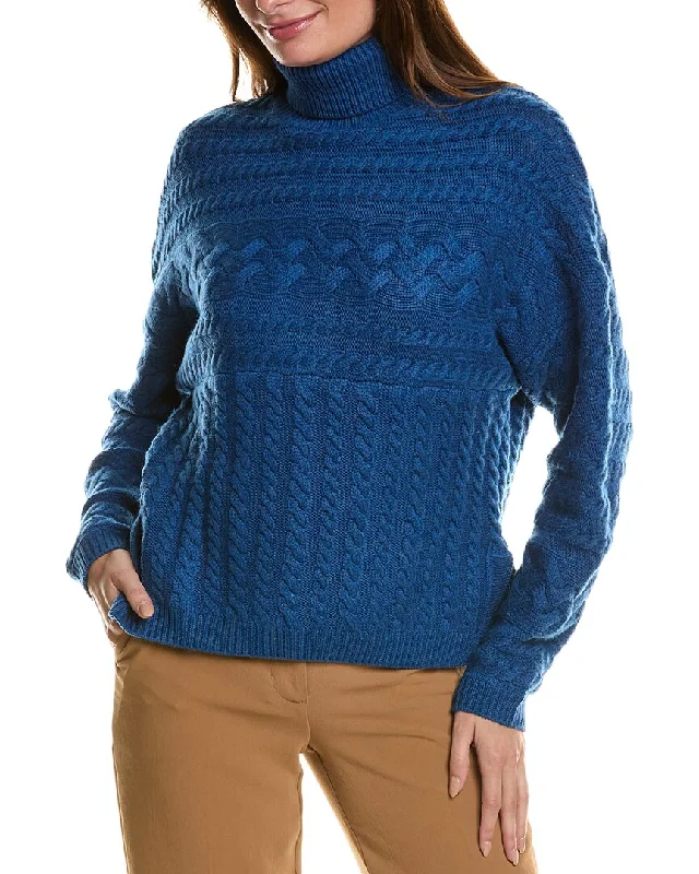 Forte Cashmere Luxe Cable Turtleneck Wool & Cashmere-Blend Sweater Denim Fabric Leather Fabric Suede Fabric Forte Cashmere Luxe Cable Turtleneck Wool & Cashmere-Blend Sweater Denim Fabric Leather Fabric Suede Fabric
