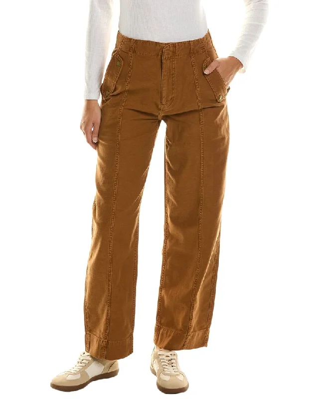 FRAME Denim Utility Barrel Leg Jean Stylish Paperbag Waist Denim
