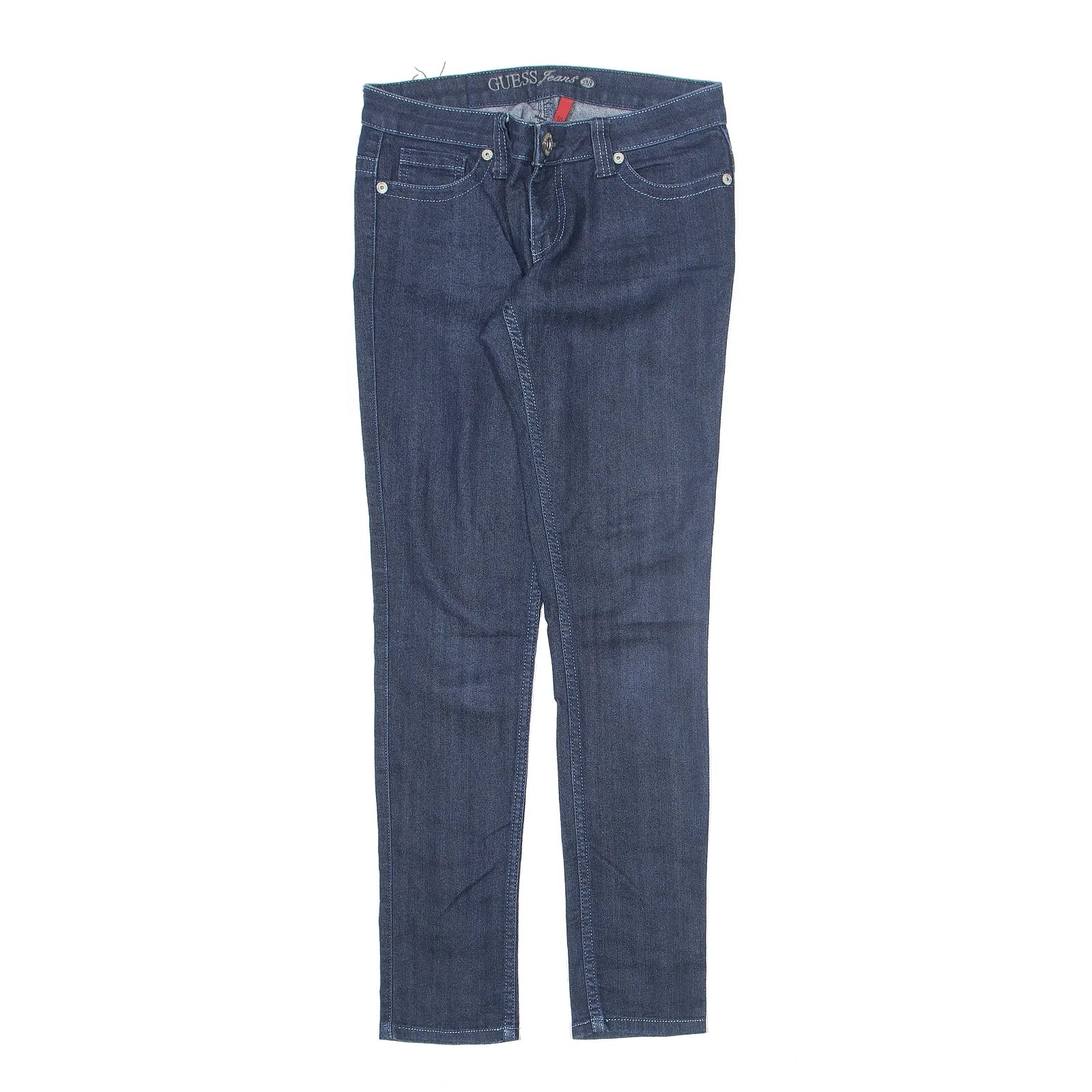 GUESS Power Blue Jeans W28 L30 Casual High-Waisted Bootcut Jeans