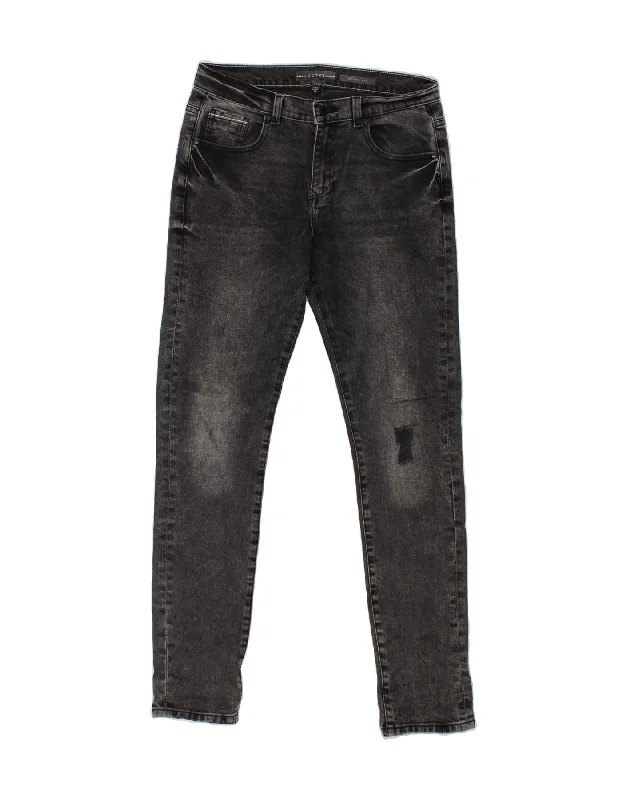 GUESS Womens Skinny Jeans UK 18 XL  W32 L32 Black Cotton Stylish Cargo Style Jeans