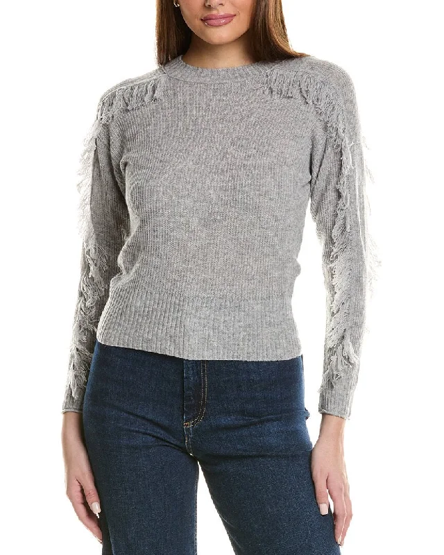 Hannah Rose Fringe Sleeve Wool & Cashmere-Blend Sweater Lace Blend Ribbed Blend Corduroy Blend Hannah Rose Fringe Sleeve Wool & Cashmere-Blend Sweater Lace Blend Ribbed Blend Corduroy Blend