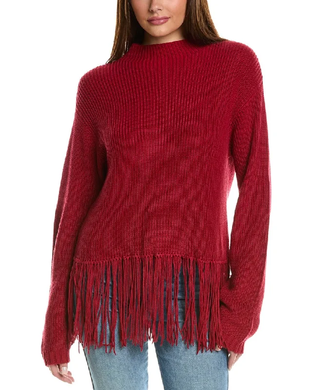 Hannah Rose Hadley Mock Neck Cashmere-Blend Sweater Mesh Fabric Canvas Fabric Denim Fabric Hannah Rose Hadley Mock Neck Cashmere-Blend Sweater Mesh Fabric Canvas Fabric Denim Fabric