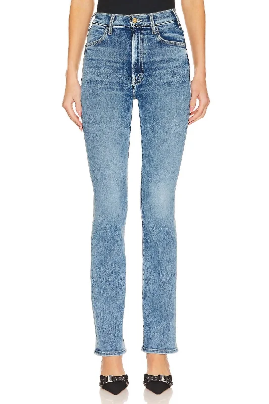 High Rise Hustler Sneak Jeans In On The Road Stylish High-Rise Mom Jeans