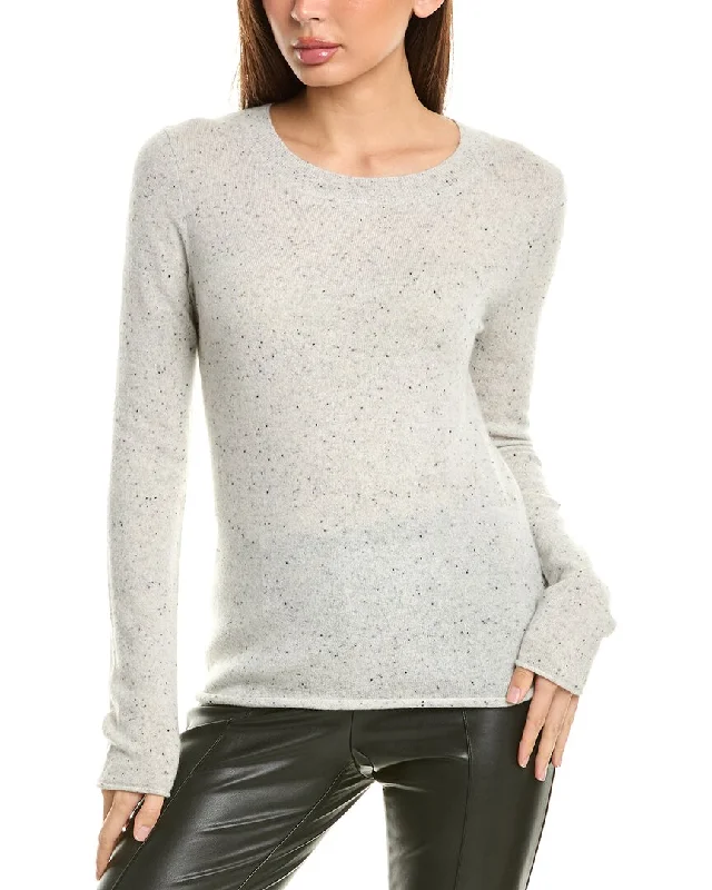 InCashmere Crewneck Cashmere Sweater Polka Dot Checkered Tartan