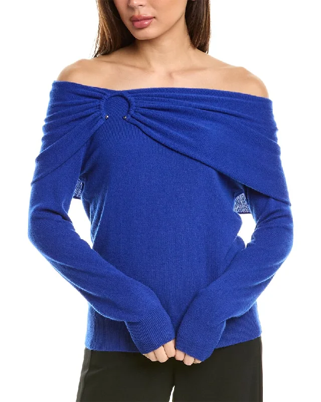 InCashmere Ring Cashmere Sweater Front Pockets Side Pockets Patch Pockets