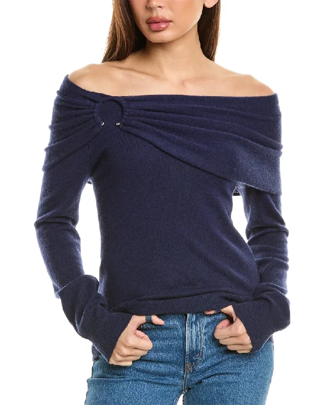 InCashmere Ring Cashmere Sweater Glossy Satin Silk