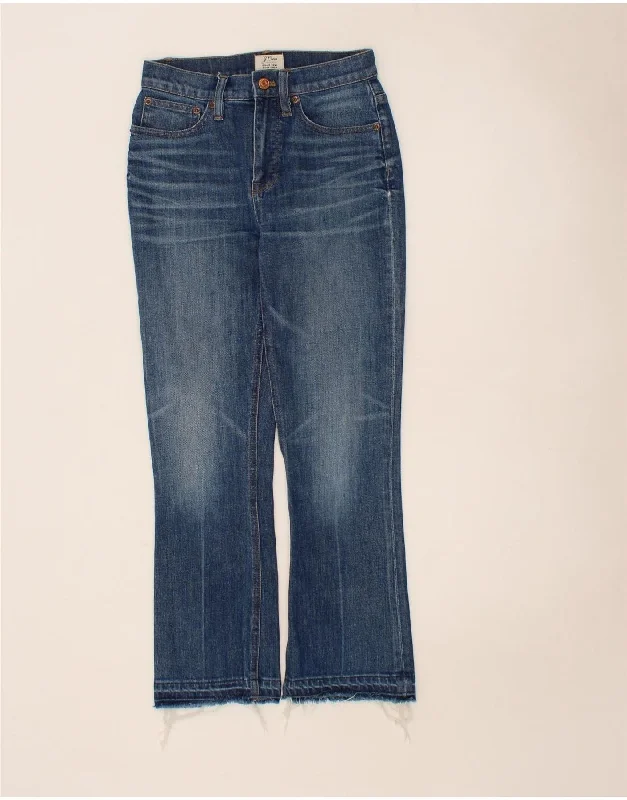 J. CREW Womens Billie Demi Bootcut Cropped Jeans W24 L26 Blue Cotton Stylish Acid-Wash Jeans J. CREW Womens Billie Demi Bootcut Cropped Jeans W24 L26 Blue Cotton Stylish Acid-Wash Jeans