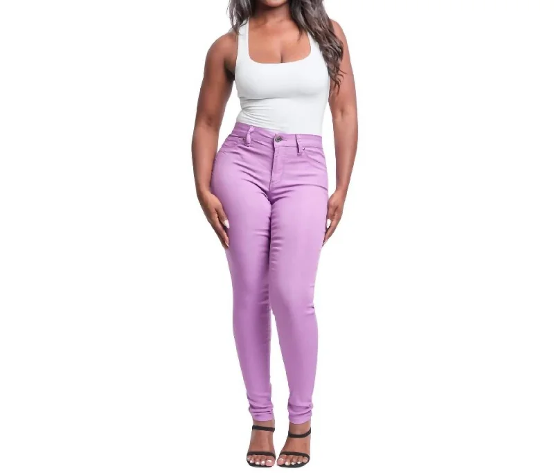 Junior Mid-Rise Skinny Jeans In Hydrangea Trendy Plus Size Jeans