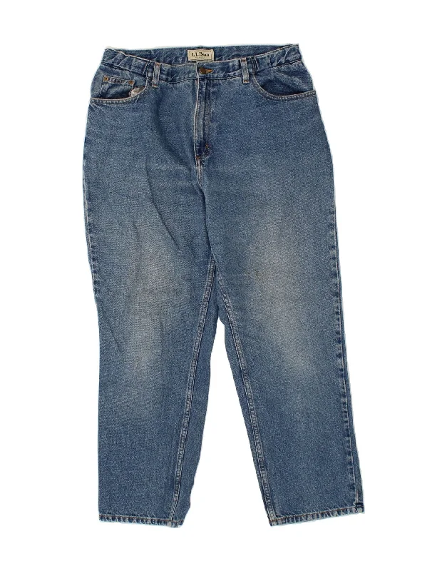 L.L.BEAN Womens Relaxed Fit Straight Jeans US 16 2XL W32 L28 Blue Cotton Trendy Button-Up High-Waist Jeans L.L.BEAN Womens Relaxed Fit Straight Jeans US 16 2XL W32 L28 Blue Cotton Trendy Button-Up High-Waist Jeans