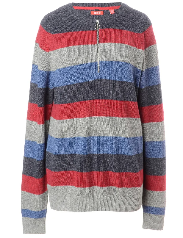 Label Long Sleeved Zip Front Knitted Jumper Long Sweater Short Sweater Cropped Sweater Label Long Sleeved Zip Front Knitted Jumper Long Sweater Short Sweater Cropped Sweater