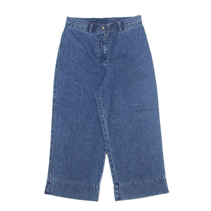 LAUREN RALPH LAUREN 3/4 Jeans Blue Denim Regular Wide-Leg Womens W28 L21 Trendy Paperbag Waist Jeans LAUREN RALPH LAUREN 3/4 Jeans Blue Denim Regular Wide-Leg Womens W28 L21 Trendy Paperbag Waist Jeans