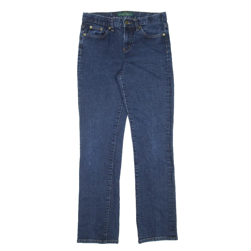 LAUREN RALPH LAUREN Jeans Blue Denim Regular Straight Womens W26 L30 Fashionable Distressed Jeans LAUREN RALPH LAUREN Jeans Blue Denim Regular Straight Womens W26 L30 Fashionable Distressed Jeans