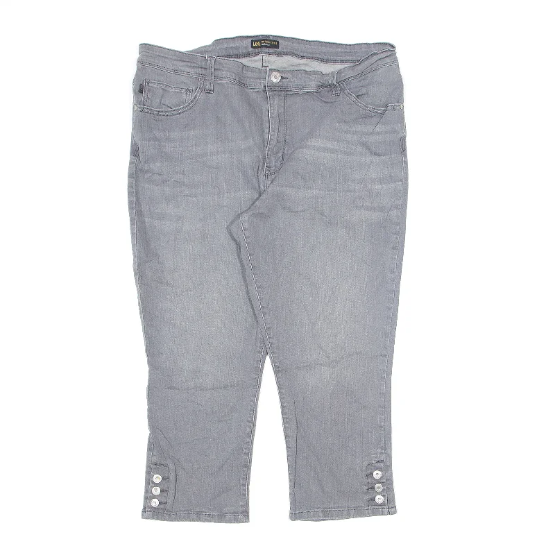LEE 3/4 Jeans Grey Denim Regular Skinny Womens W36 L22 Fashionable Jeggings Style Jeans LEE 3/4 Jeans Grey Denim Regular Skinny Womens W36 L22 Fashionable Jeggings Style Jeans