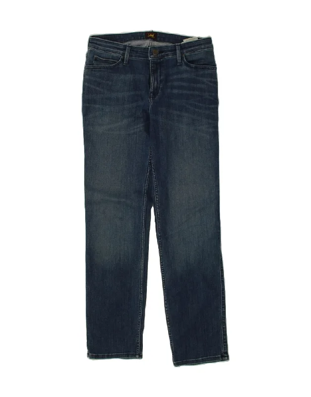 LEE Womens Marion Straight Jeans W31 L31  Blue Cotton Casual Straight-Leg Jeans