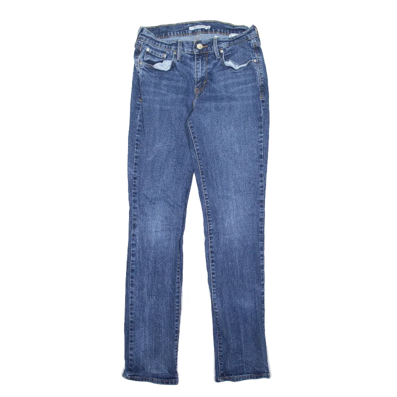 LEVI'S 505 Jeans Blue Denim Slim Skinny Stone Wash Womens W27 L32 Chic Rolled Cuff Denim Jeans LEVI'S 505 Jeans Blue Denim Slim Skinny Stone Wash Womens W27 L32 Chic Rolled Cuff Denim Jeans