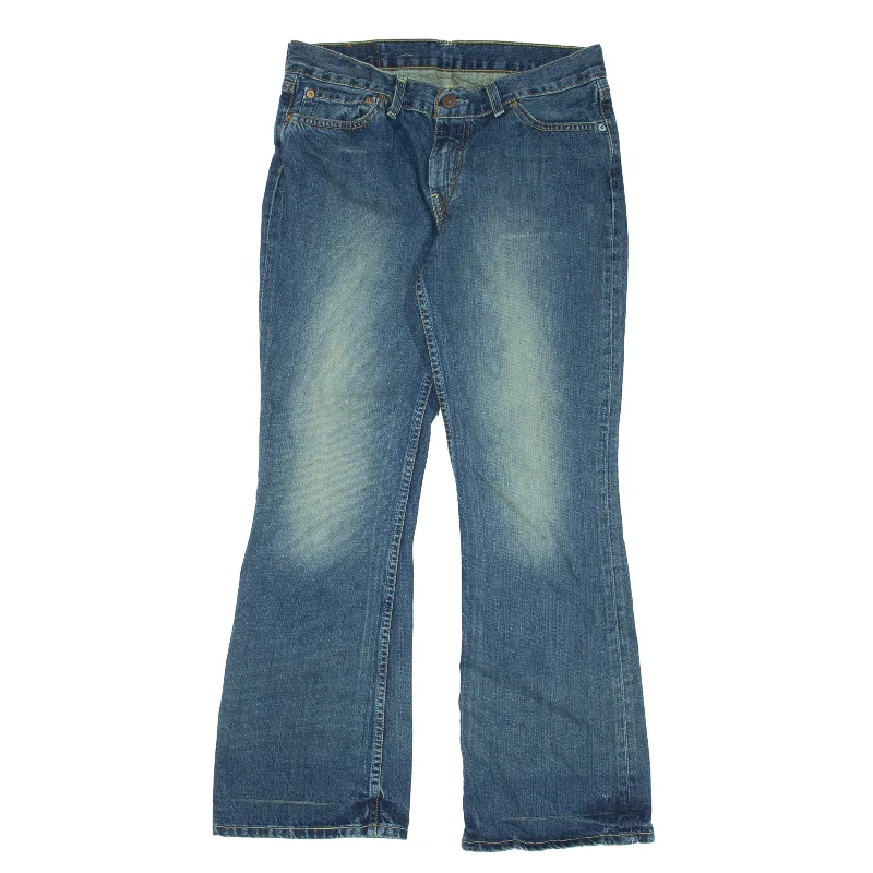 LEVI'S 529 03 Jeans Blue Denim Regular Bootcut Stone Wash Womens W30 L30 Elegant Raw Hem Jeans LEVI'S 529 03 Jeans Blue Denim Regular Bootcut Stone Wash Womens W30 L30 Elegant Raw Hem Jeans