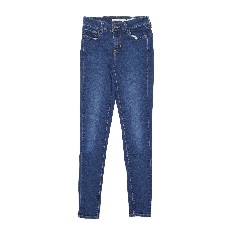 LEVI'S 710 Jeans Blue Denim Slim Skinny Womens W26 L29 Fashionable Slim Fit Jeans
