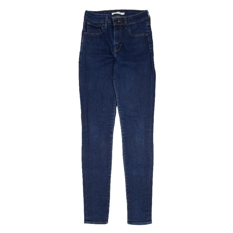 LEVI'S 721 High Rise Blue Jeans W26 L32 Comfortable Distressed Straight-Leg Jeans