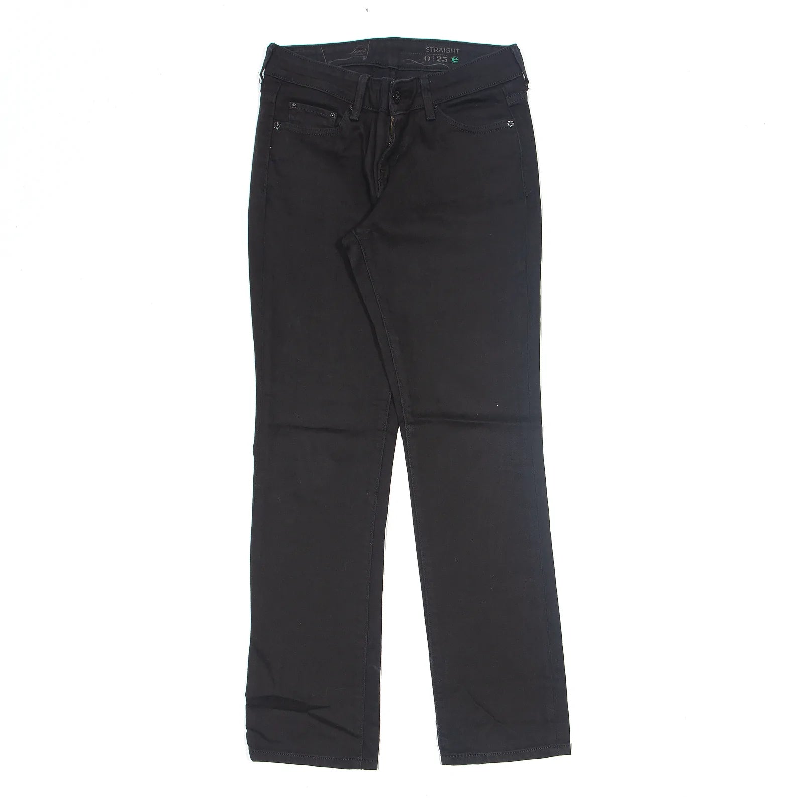 LEVI'S Eco Black Jeans W25 L28 Cozy Stretch High-Waist Jeans