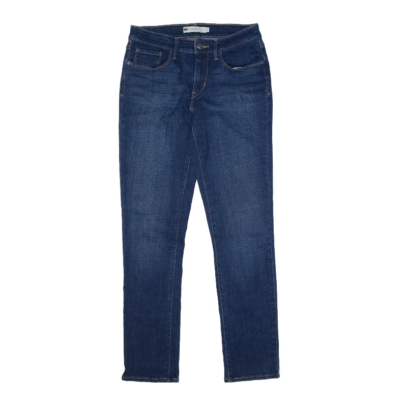 LEVI'S Mid Rise Jeans Blue Denim Slim Skinny Stone Wash Womens W29 L32 Cozy Wide-Legged Jeans LEVI'S Mid Rise Jeans Blue Denim Slim Skinny Stone Wash Womens W29 L32 Cozy Wide-Legged Jeans