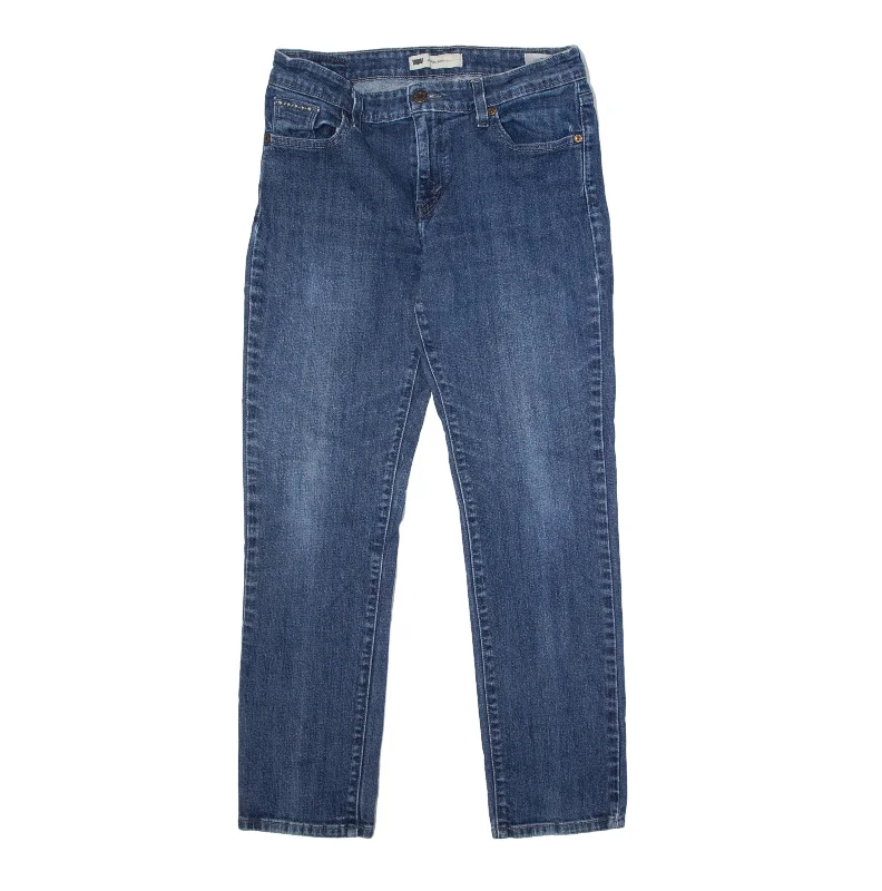 LEVI'S Mid Rise Jeans Blue Denim Slim Skinny Stone Wash Womens W30 L30 Trendy Vintage Denim Jeans