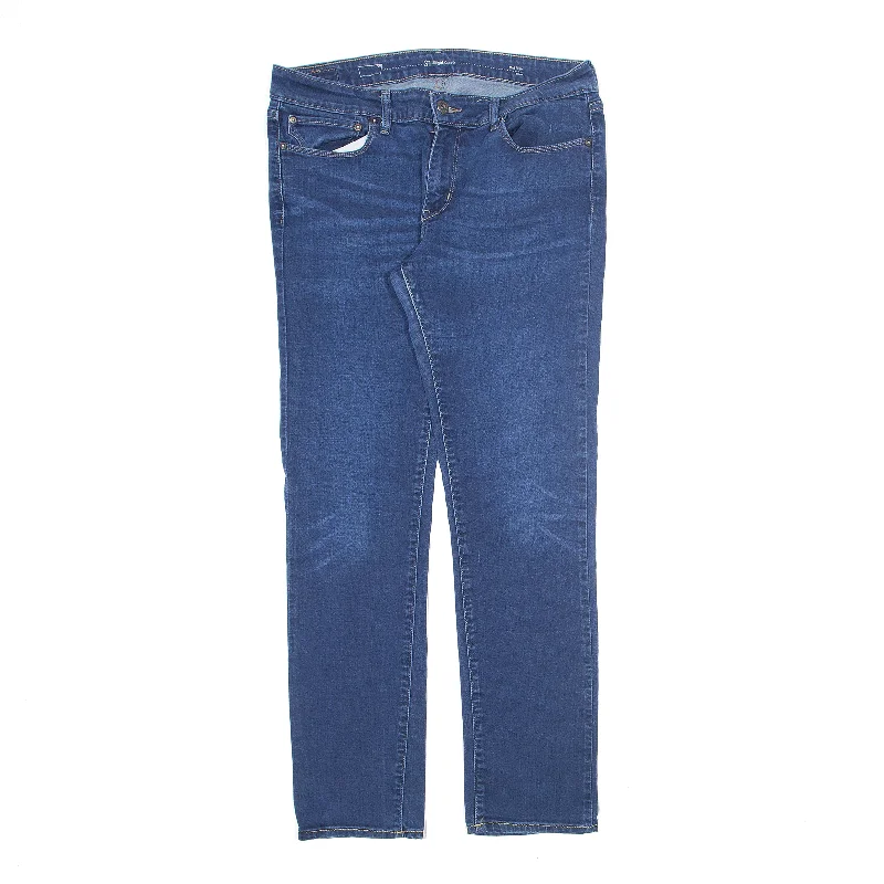 LEVI'S Slight Curve Mid Rise Jeans Blue Denim Slim Skinny Stone Wash Womens W31 L28 Trendy Bootcut High-Waisted Jeans