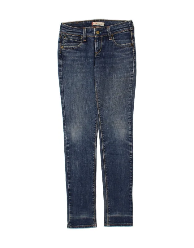 LEVI'S Womens 473 Skinny Jeans W26 L32 Blue Comfortable Low-Rise Jeans