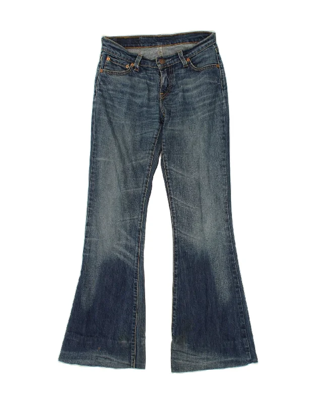 LEVI'S Womens 544 Flared Jeans W26 L34 Blue Cotton Stylish Tapered Fit Jeans