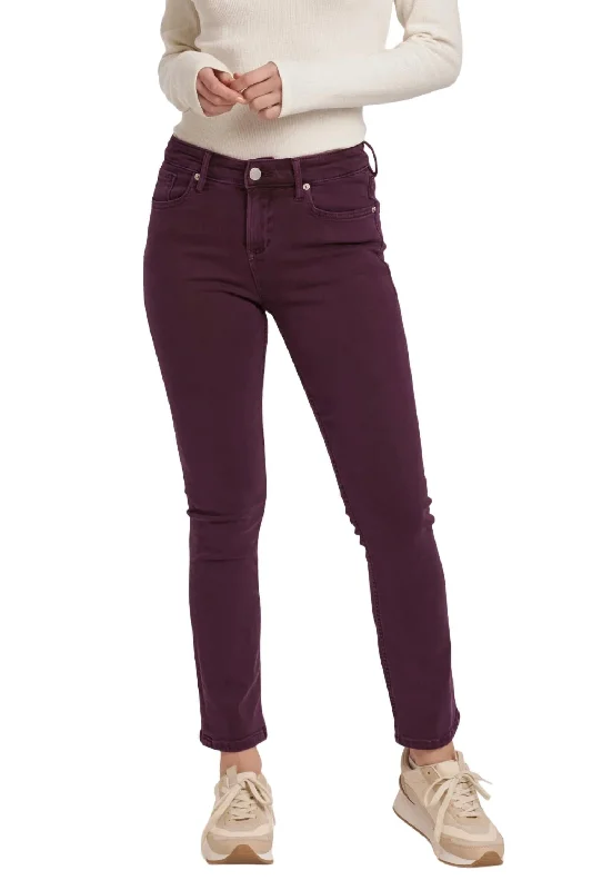 Mid Rise Blaire Straight Leg Jeans In Morsaki Trendy Plus Size Jeans