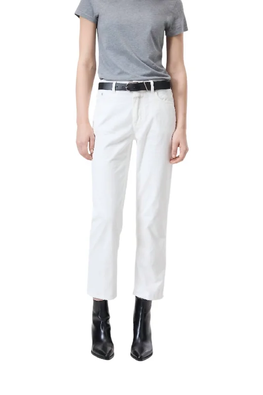 Milo Jeans In White Trendy Plus Size Jeans