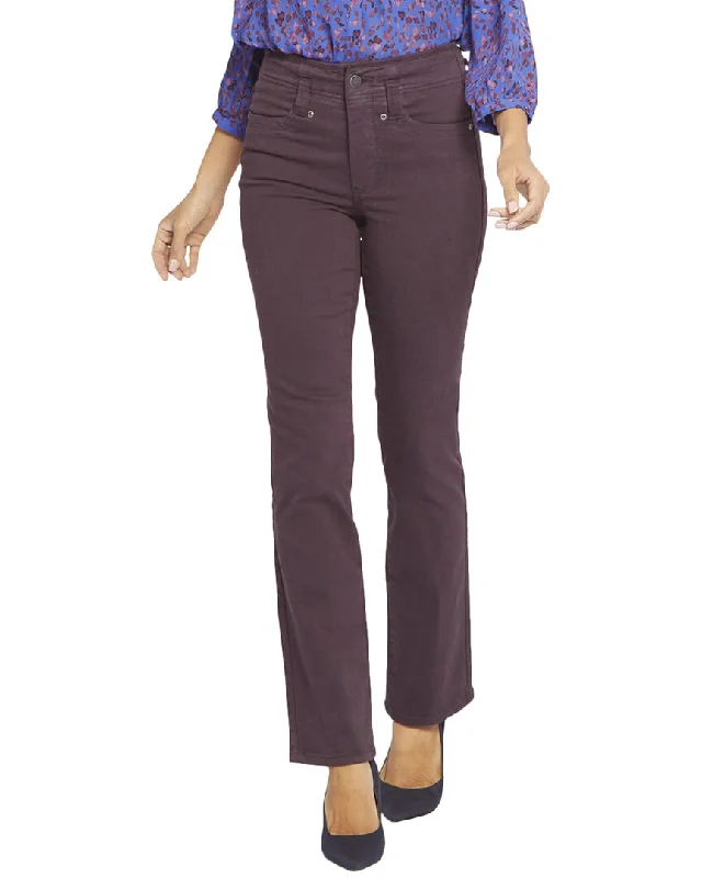 NYDJ Petite Marilyn Eggplant Straight Jean Trendy Cut-Off Denim Shorts
