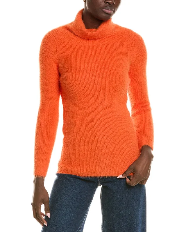 o.p.t. Mishra Eyelash Sweater Hooded Caped Shawl Collar