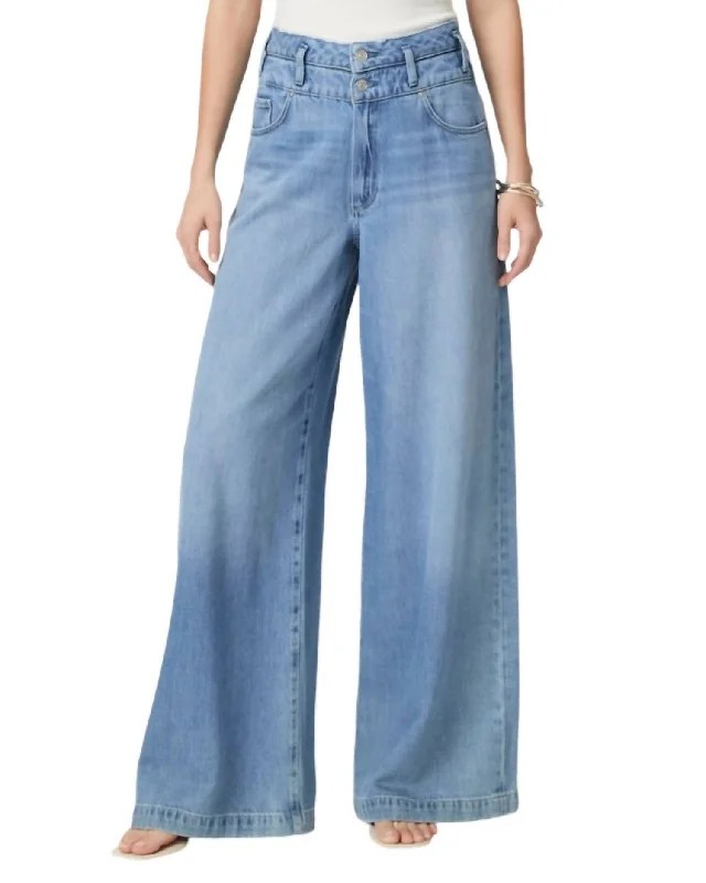 Portia Wide Leg Jean In Enzo Fashionable Button-Front Jeans