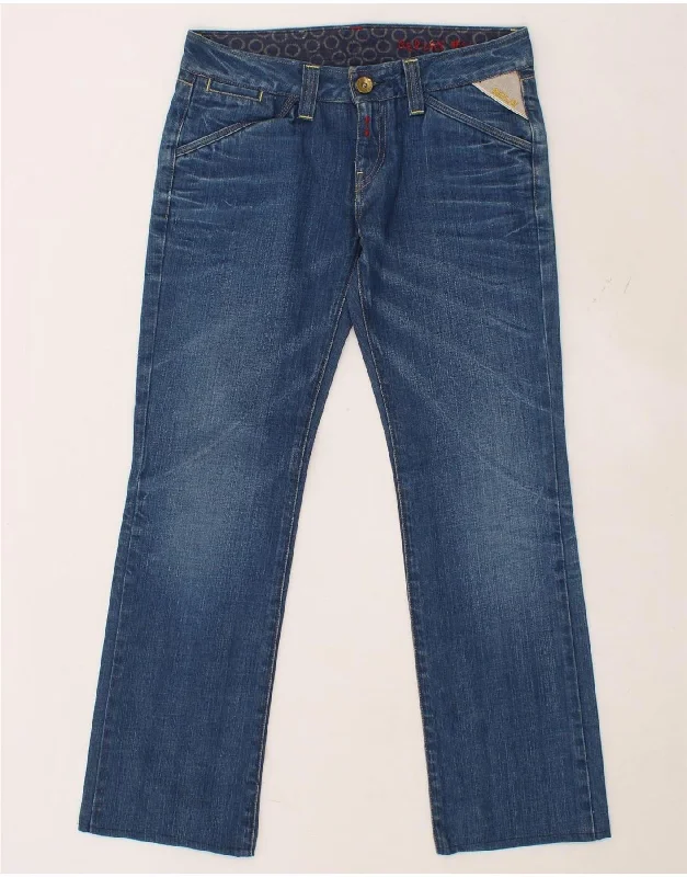 REPLAY Womens Straight Jeans W29 L32 Blue Cotton Fashionable Straight Fit Denim