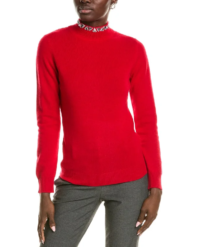 sofiacashmere Stone Trim Turtleneck Cashmere Sweater Machine Wash Dry Clean Hand Wash sofiacashmere Stone Trim Turtleneck Cashmere Sweater Machine Wash Dry Clean Hand Wash