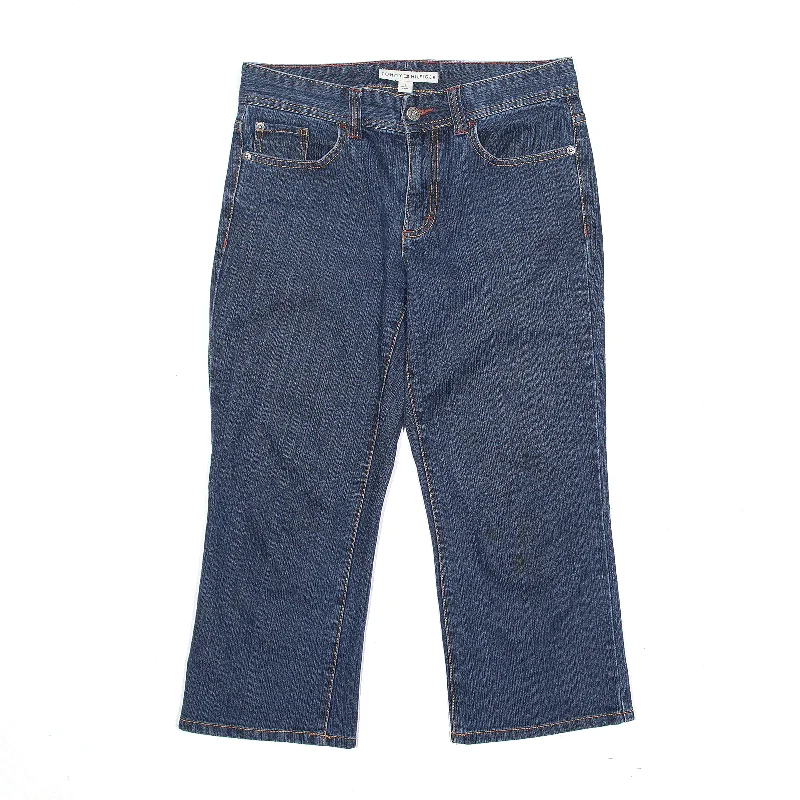 TOMMY HILFIGER Cropped Jeans Blue Denim Regular Straight Womens W30 L22 Trendy Vintage Denim Jeans TOMMY HILFIGER Cropped Jeans Blue Denim Regular Straight Womens W30 L22 Trendy Vintage Denim Jeans