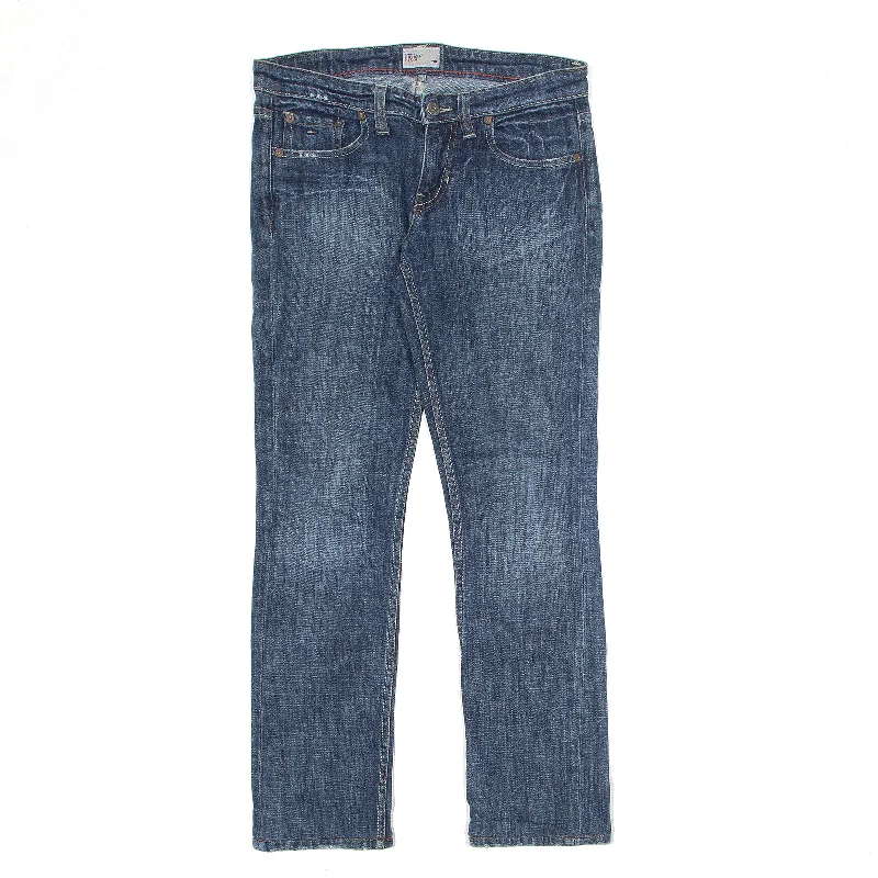 TOMMY HILFIGER Roadster Jeans Blue Denim Regular Tapered Stone Wash Womens W29 L28 Trendy Patchwork Denim Jeans TOMMY HILFIGER Roadster Jeans Blue Denim Regular Tapered Stone Wash Womens W29 L28 Trendy Patchwork Denim Jeans