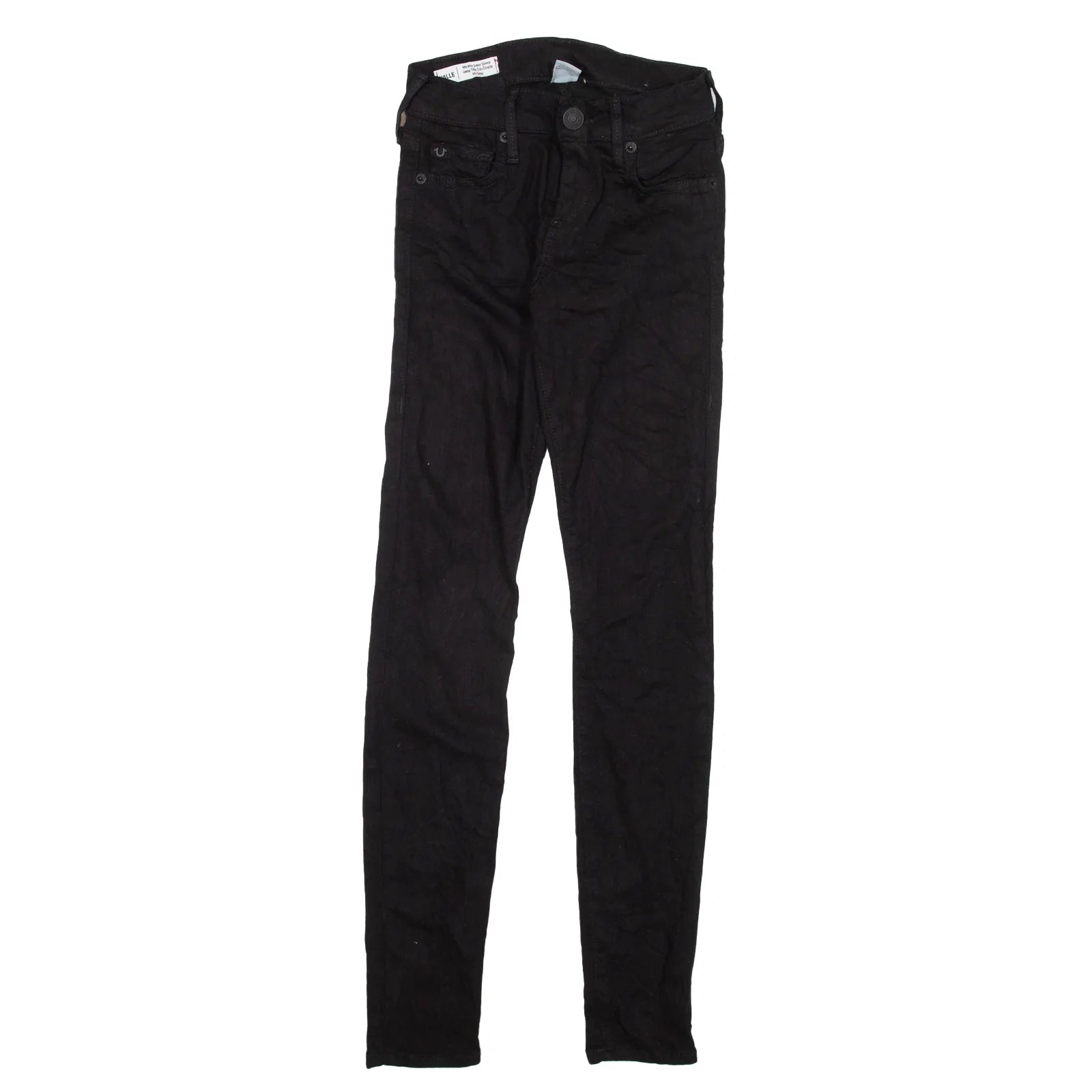 TRUE RELIGION Mid Rise Halle Jeans Black Denim Slim Skinny Womens W23 L28 Elegant Dark-Wash Bootcut Jeans TRUE RELIGION Mid Rise Halle Jeans Black Denim Slim Skinny Womens W23 L28 Elegant Dark-Wash Bootcut Jeans