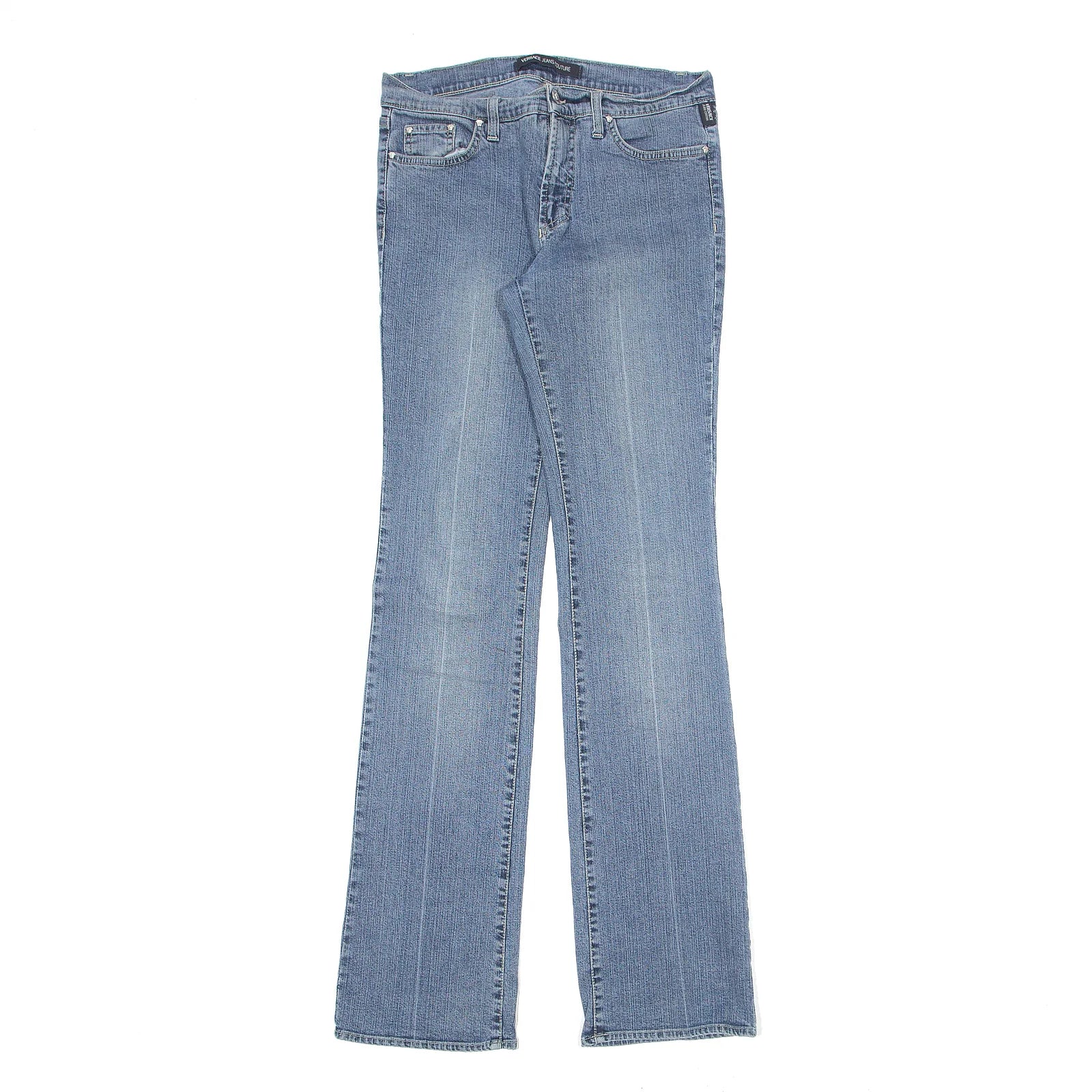 VERSACE Blue Jeans W30 L34 Stylish Paperbag Waist Denim