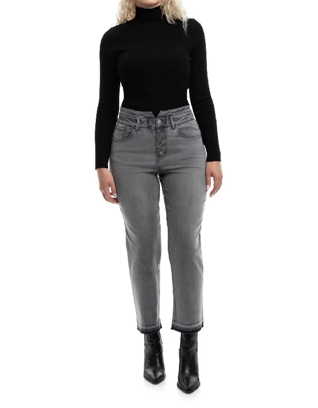 Vienna Relaxed Straight Leg Jean In Washed Black Trendy Acid Wash Skinny Jeans