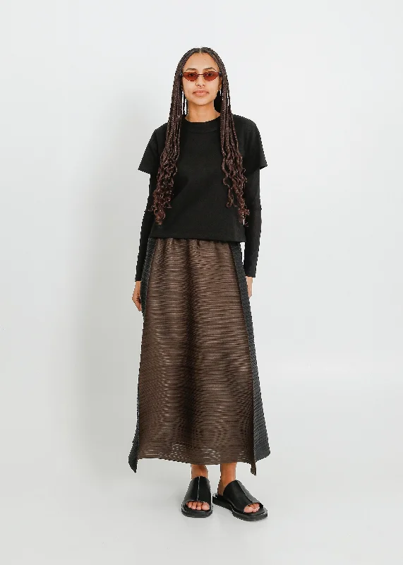 BRISTOL SKIRT  / CHOCOLATE-BLACK denim skirt classic