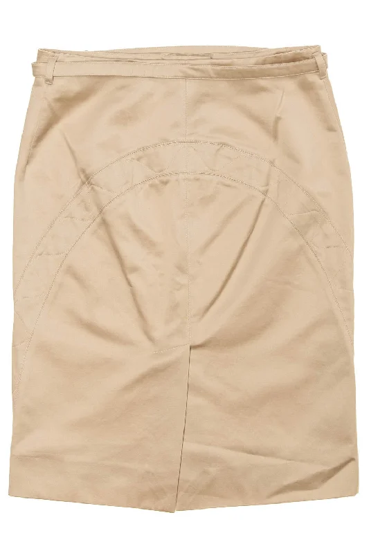 Calvin Klein - Beige Satin Skirt - IT 42 linen skirt breathable