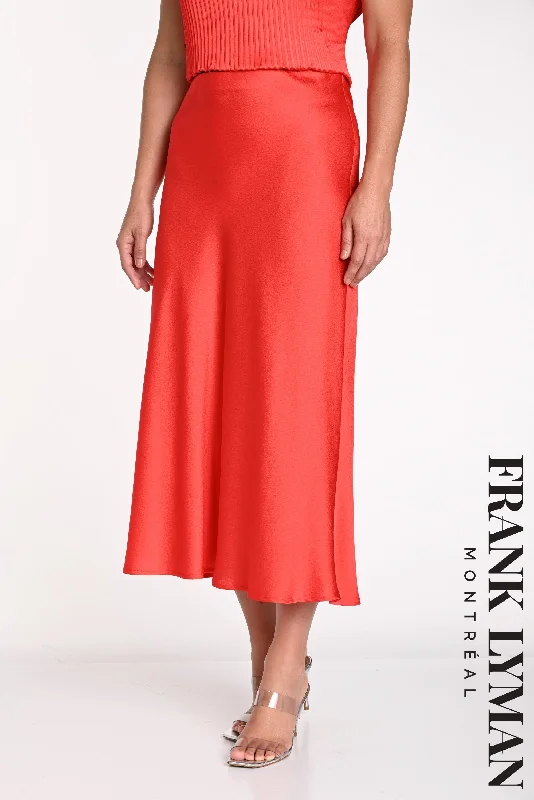 Frank Lyman - 241231 Satin Bias Skirt corduroy skirt durable