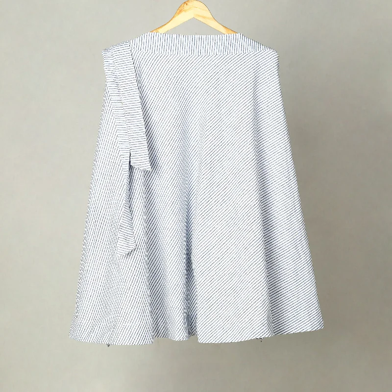 White - Jhiri Handloom Cotton Wrap Around Plain Skirt 22 modal blend skirt